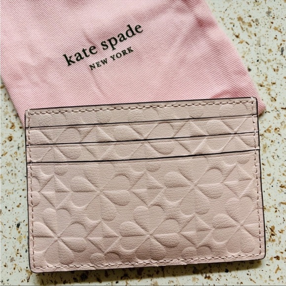 NWT Kate Spade Embossed Card Holder - Picture 3 of 4